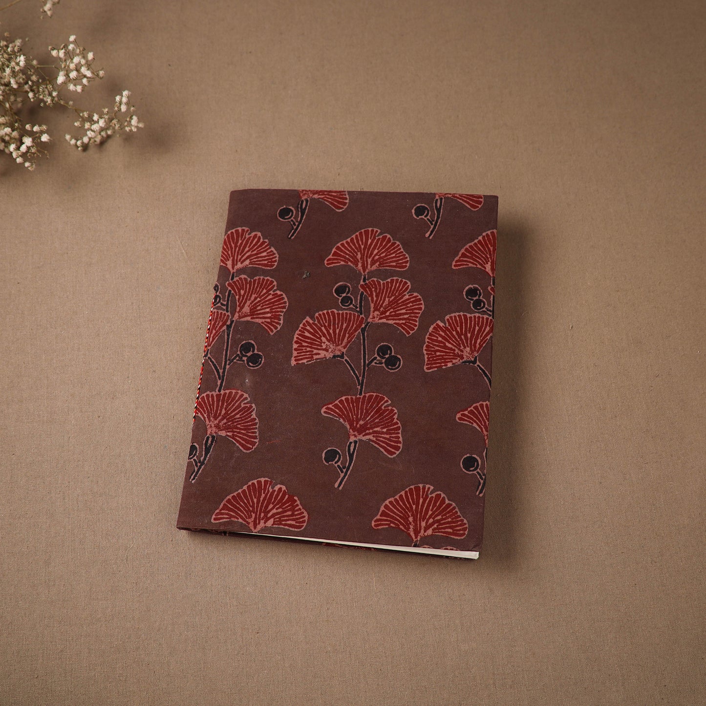 Handmade Paper Notebook in Ajrakh Cover (9 x 7 in) 58