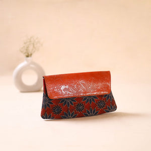 Embossed Leather Flap Hand Print Clutch  26