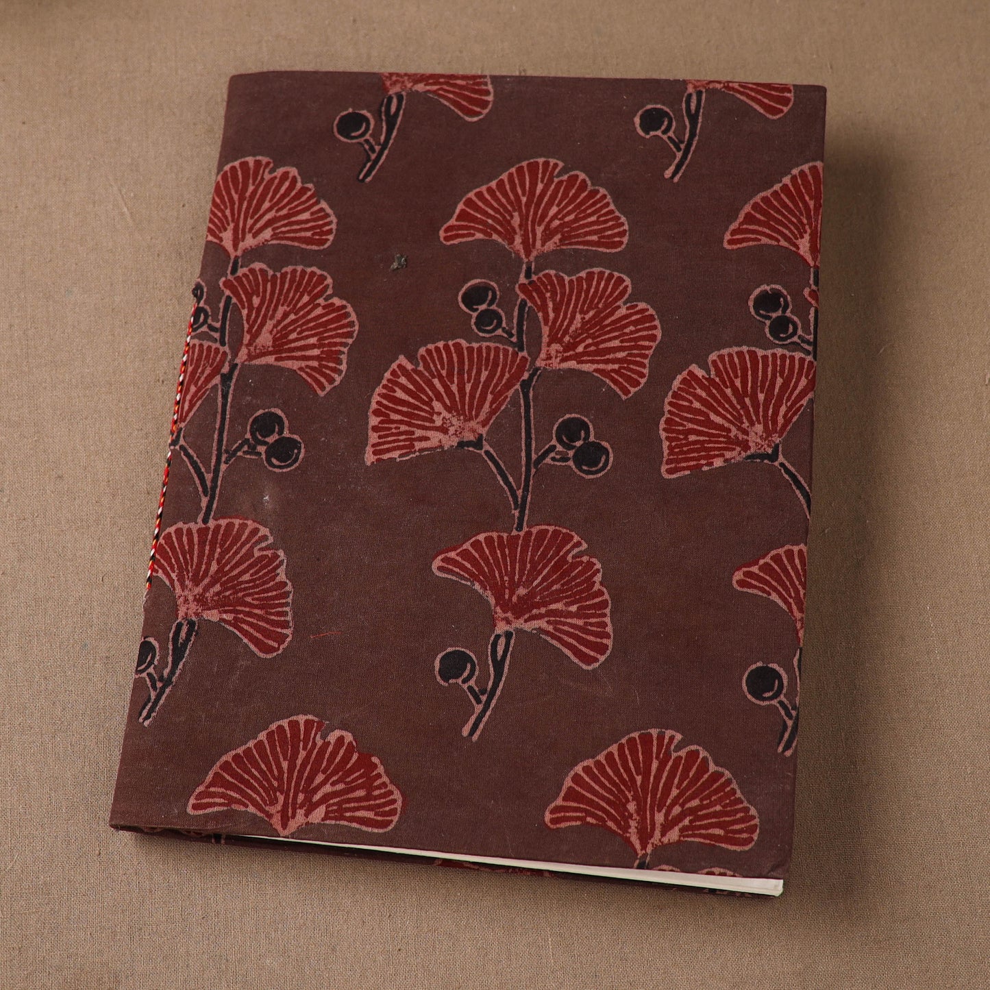 Handmade Paper Notebook in Ajrakh Cover (9 x 7 in) 58
