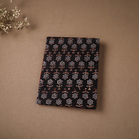 Black - Handmade Paper Notebook in Ajrakh Cover (9 x 7 in) 55