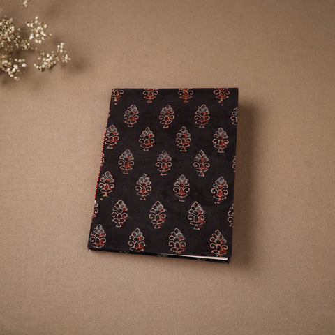 Black - Handmade Paper Notebook in Ajrakh Cover (9 x 7 in) 56