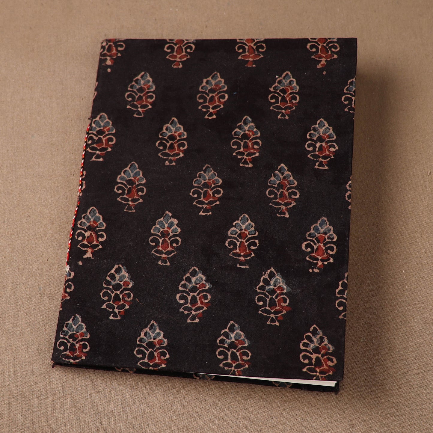 Handmade Paper Notebook in Ajrakh Cover (9 x 7 in) 56