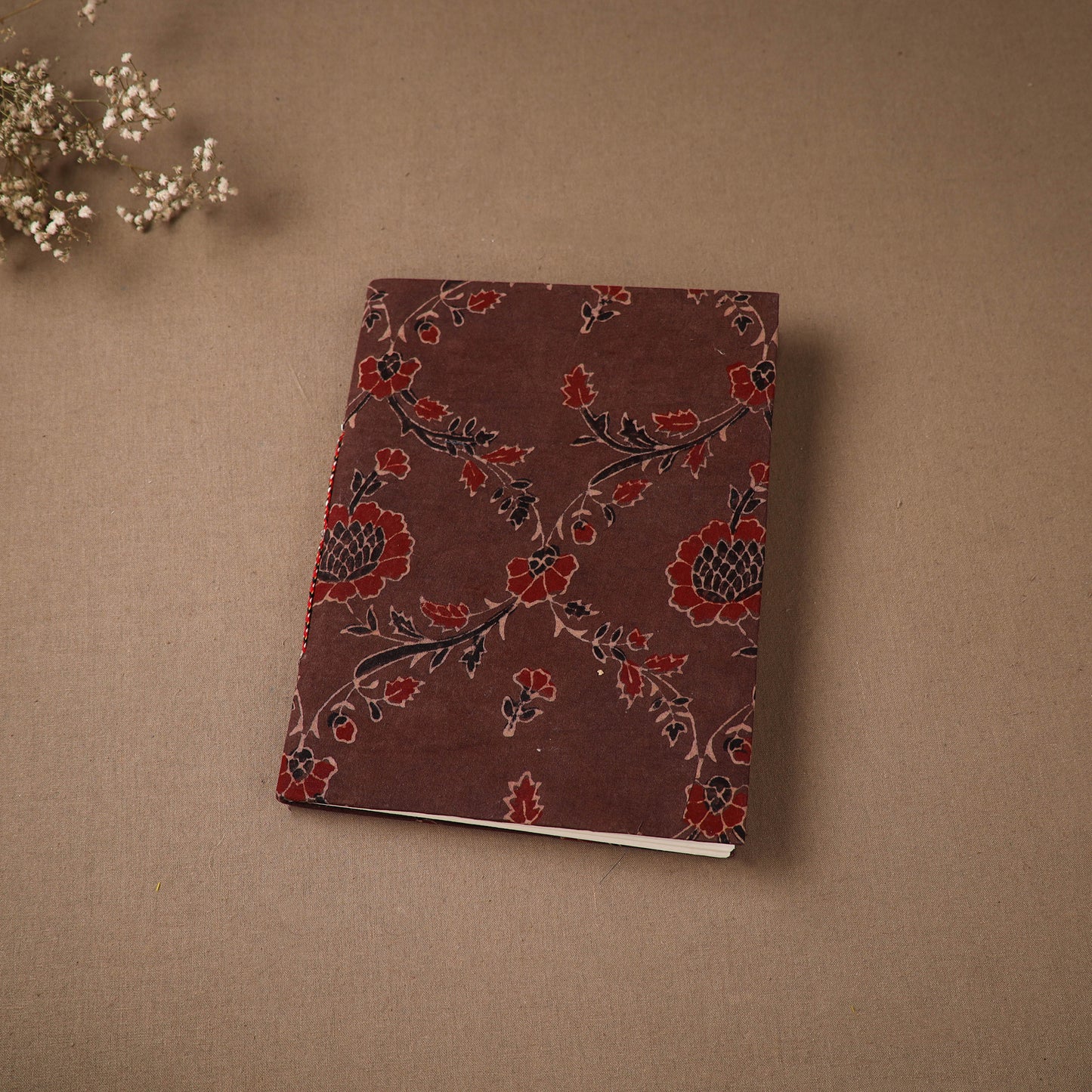 Handmade Paper Notebook in Ajrakh Cover (9 x 7 in) 59