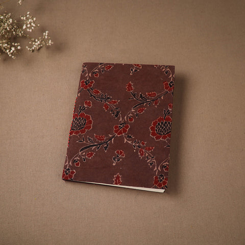 Brown - Handmade Paper Notebook in Ajrakh Cover (9 x 7 in) 59