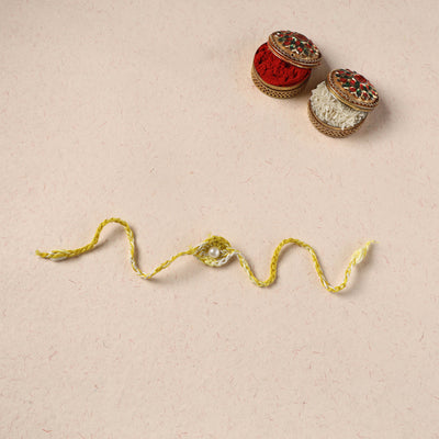Handmade Crochet Pearl Work Rakhi 20