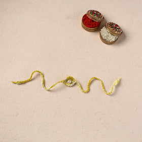 Handmade Crochet Pearl Work Rakhi 20