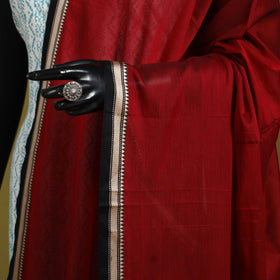 Red - dharwad mercerised cotton dupatta with border 79