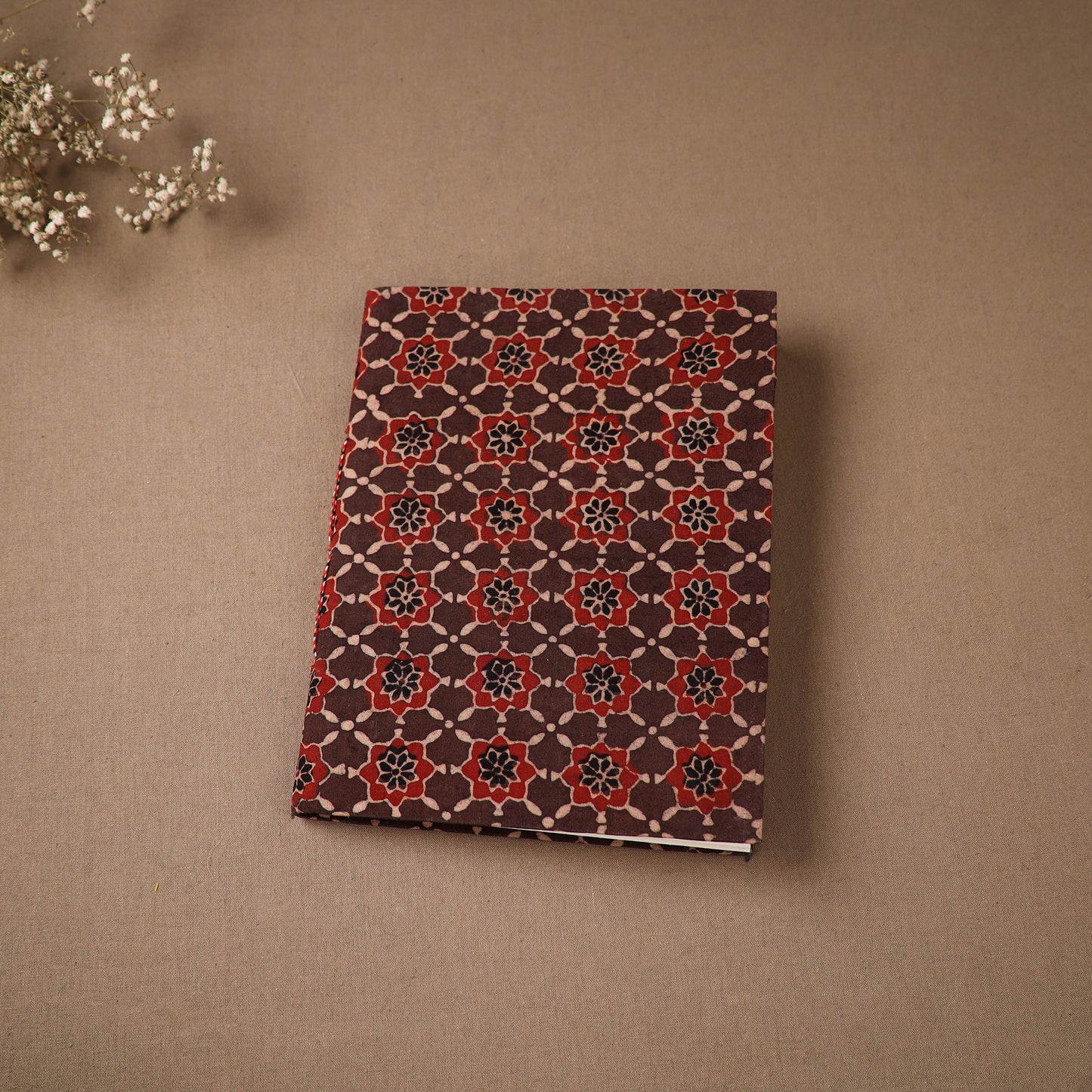 Handmade Paper Notebook in Ajrakh Cover (9 x 7 in) 60