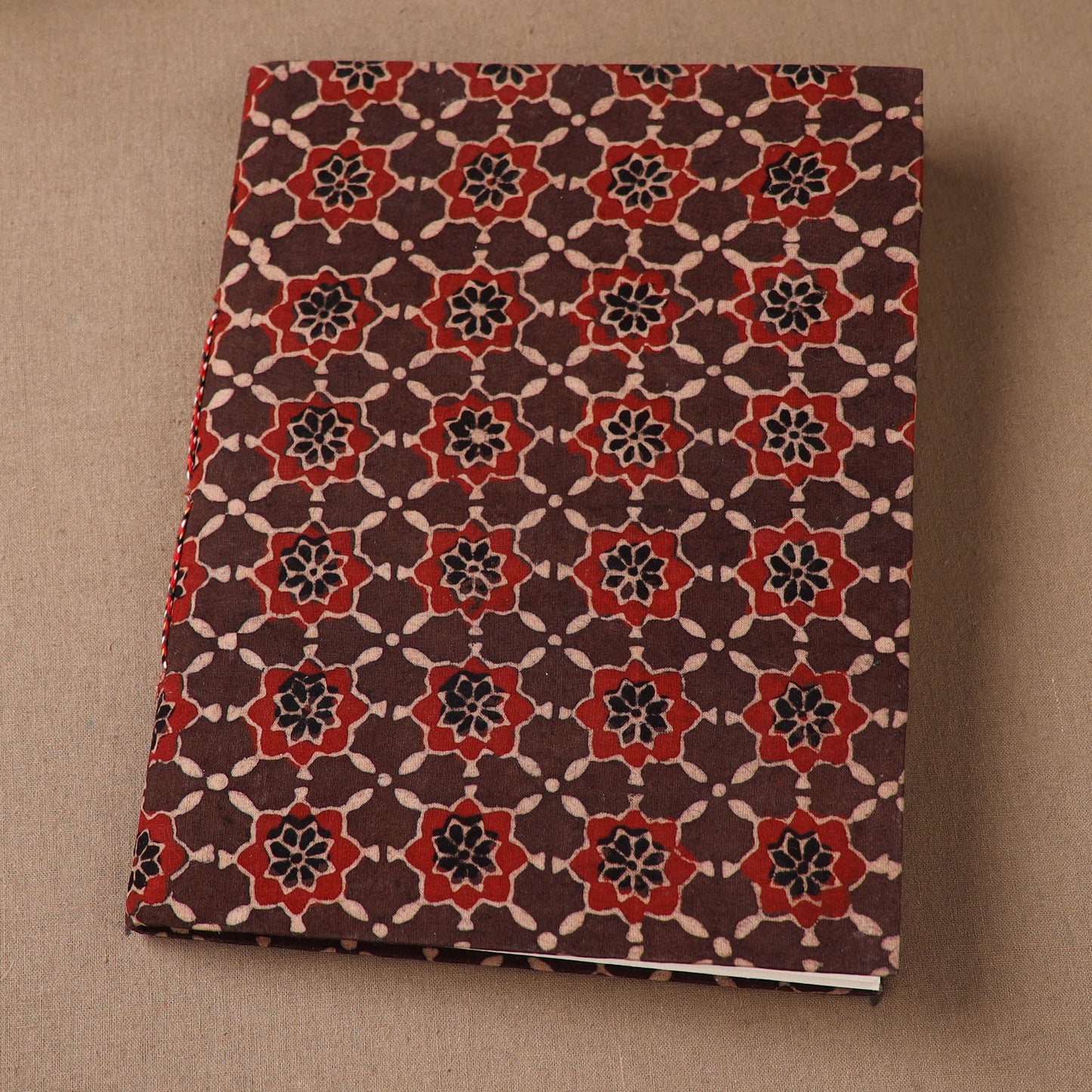 Handmade Paper Notebook in Ajrakh Cover (9 x 7 in) 60
