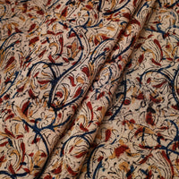 Beige - Pedana Kalamkari Block Printed Cotton Fabric 30