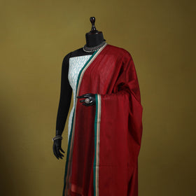 Red - dharwad mercerised cotton dupatta with border 80