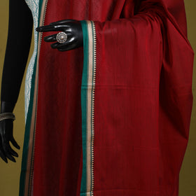 Red - dharwad mercerised cotton dupatta with border 80