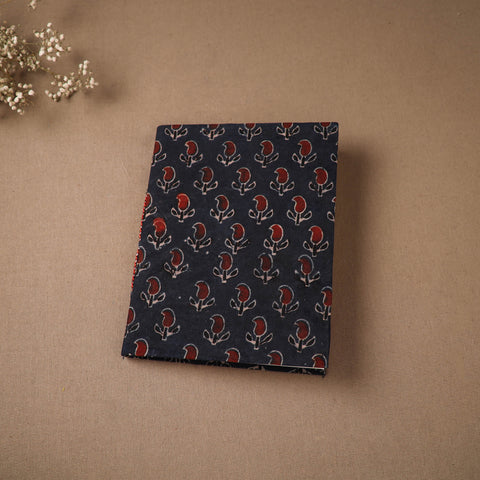 Blue - Handmade Paper Notebook in Ajrakh Cover (9 x 7 in) 62