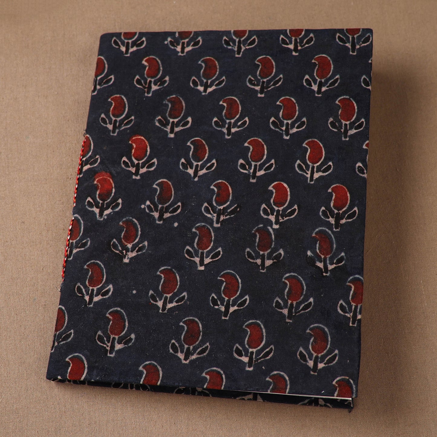 Handmade Paper Notebook in Ajrakh Cover (9 x 7 in) 62
