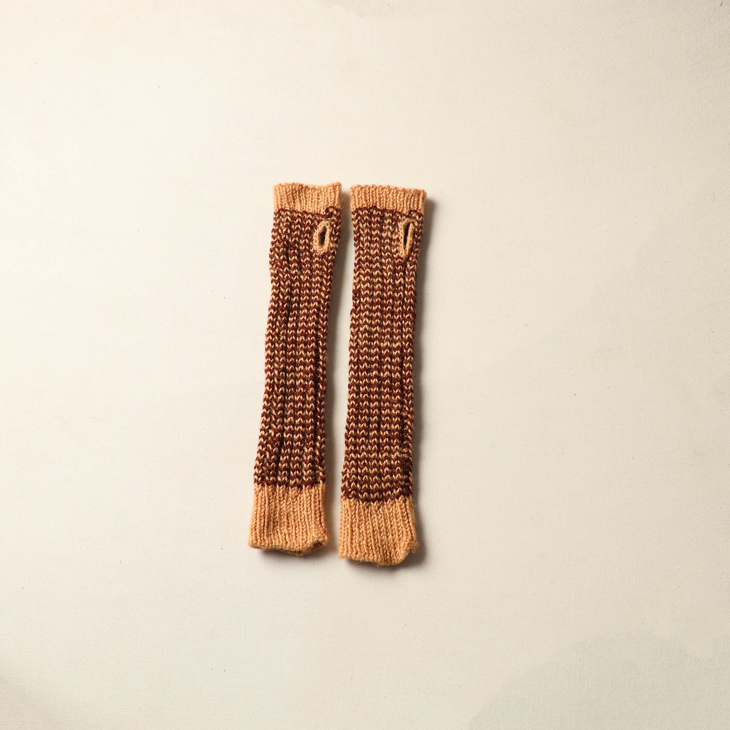 Brown - Kumaun Hand Knitted Woolen Hand Warmer 100