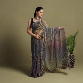Buy Multicolor Tie-Dye Kota Doria Cotton Leheriya Saree