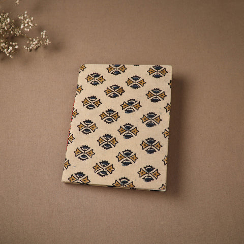 Beige - Handmade Paper Notebook in Ajrakh Cover (9 x 7 in) 64