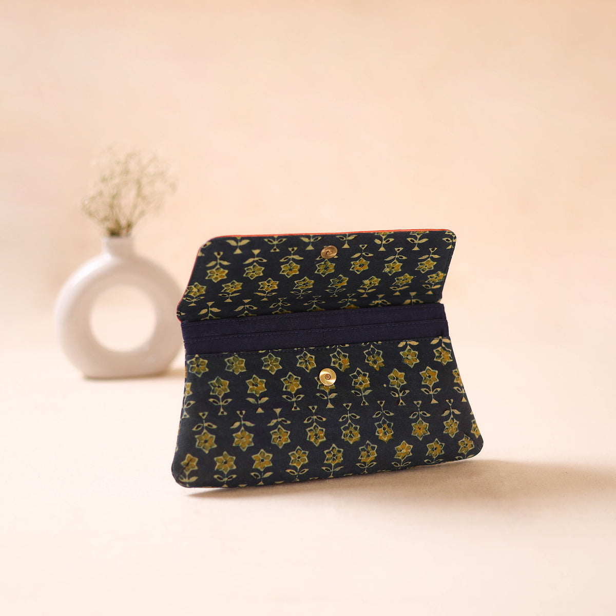 Embossed Leather Flap Hand Print Clutch  28
