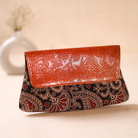 Embossed Leather Flap Hand Print Clutch  29