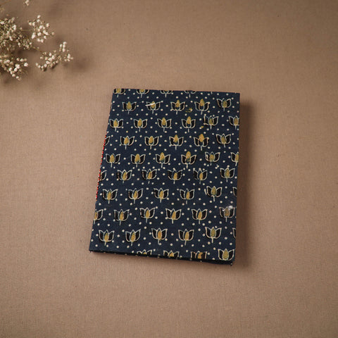 Blue - Handmade Paper Notebook in Ajrakh Cover (9 x 7 in) 66