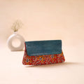 Embossed Leather Flap Hand Print Clutch  30