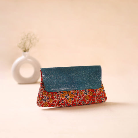 Embossed Leather Flap Hand Print Clutch  30