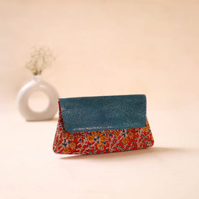 Embossed Leather Flap Hand Print Clutch  30