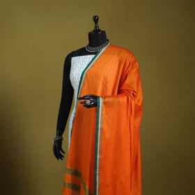 Orange - dharwad mercerised cotton dupatta with border 83