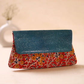 Embossed Leather Flap Hand Print Clutch  30