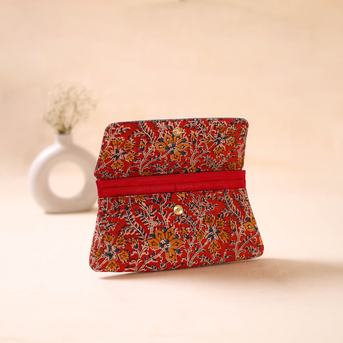 Embossed Leather Flap Hand Print Clutch  30