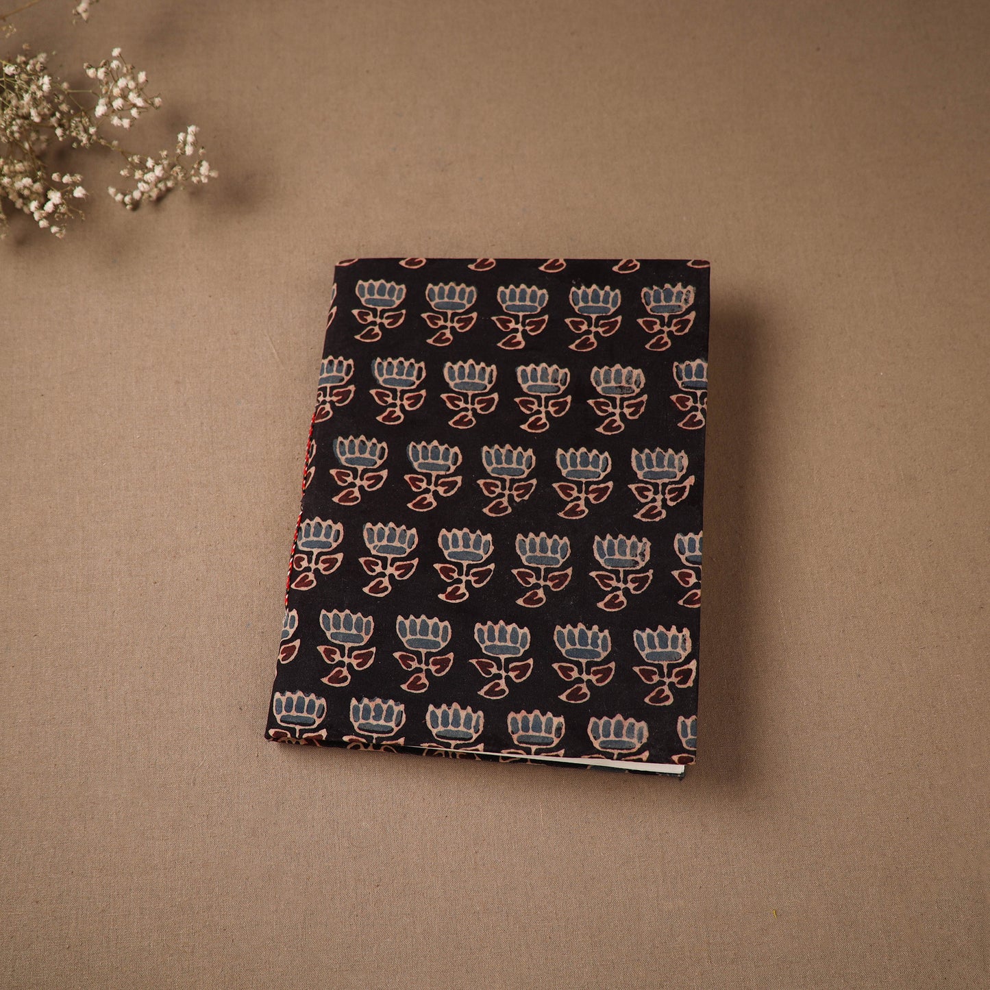 Handmade Paper Notebook in Ajrakh Cover (9 x 7 in) 71