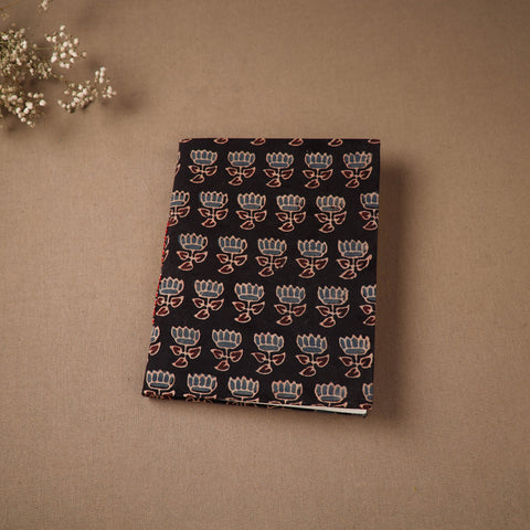 Black - Handmade Paper Notebook in Ajrakh Cover (9 x 7 in) 71