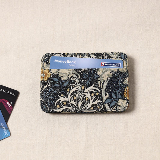 Floral Printed Handcrafted Leather Card Holder