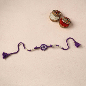 Handmade Patwa Thread & Mirror Work Rakhi 04