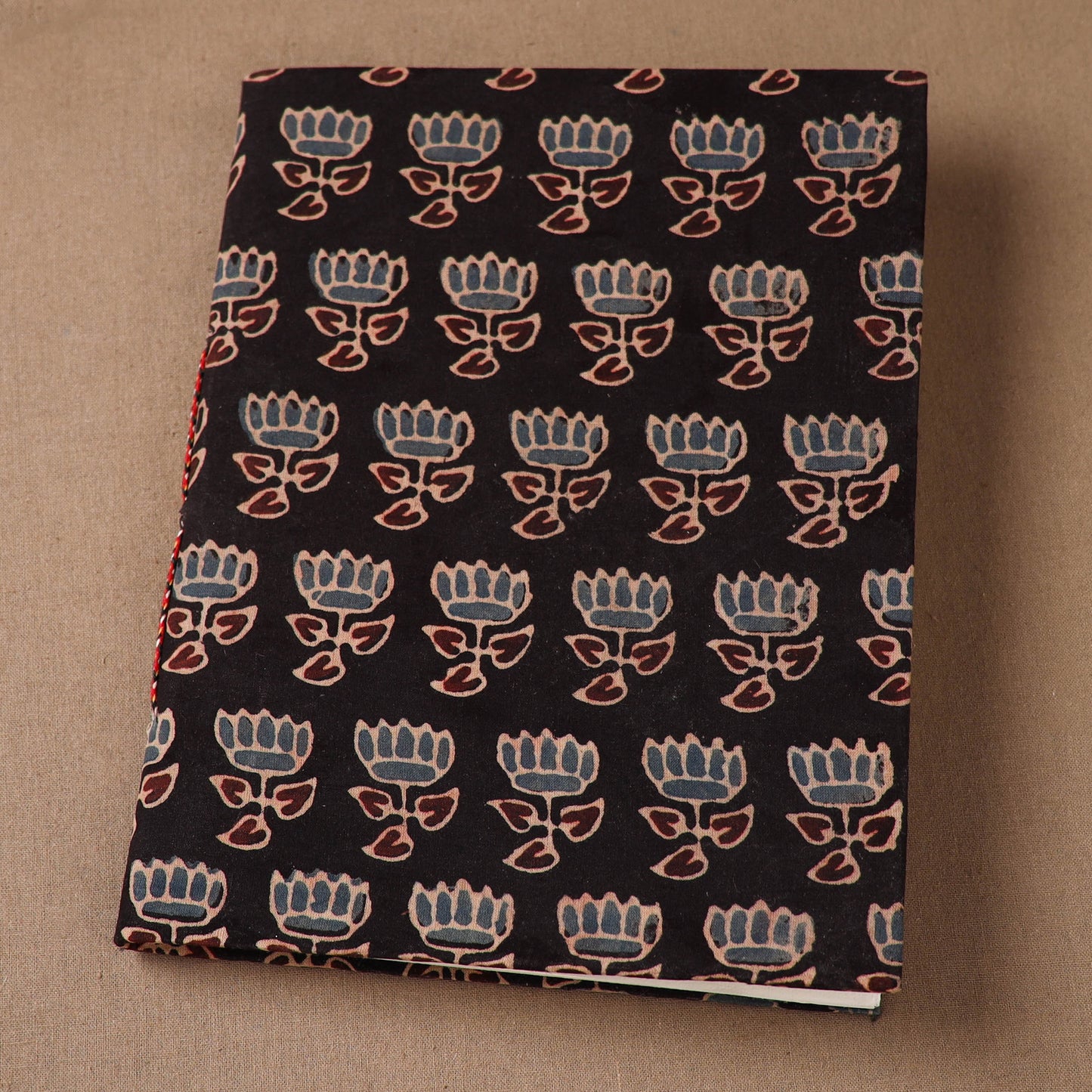 Handmade Paper Notebook in Ajrakh Cover (9 x 7 in) 71