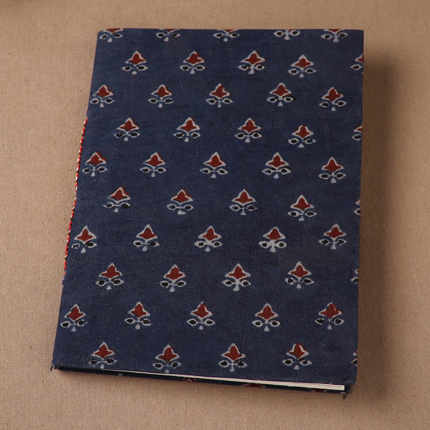 Handmade Paper Notebook in Ajrakh Cover (9 x 7 in) 74