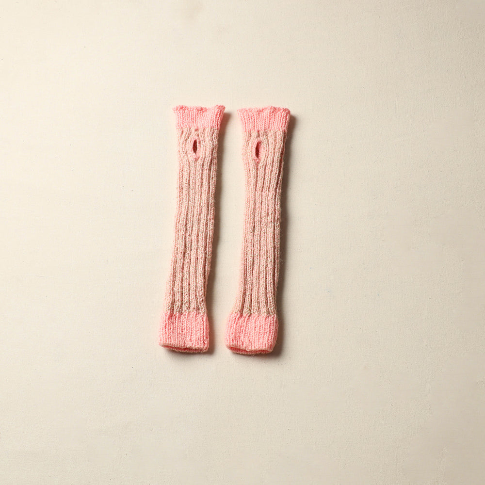 Pink - Kumaun Hand Knitted Woolen Hand Warmer 106