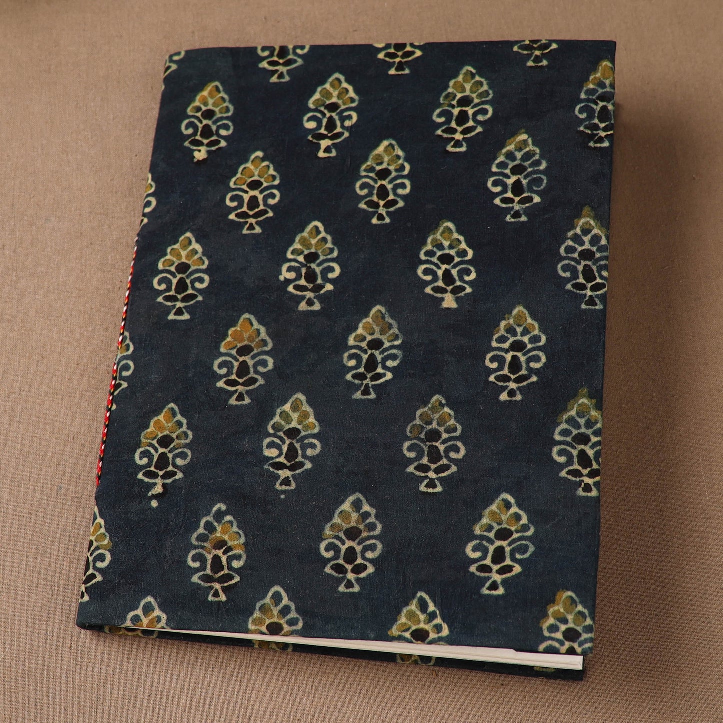 Handmade Paper Notebook in Ajrakh Cover (9 x 7 in) 78