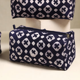  Purple Handmade Cotton Toiletry Bags (Set of 3) 124