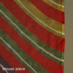 Buy Red Tie-Dye Kota Doria Cotton Leheriya Saree