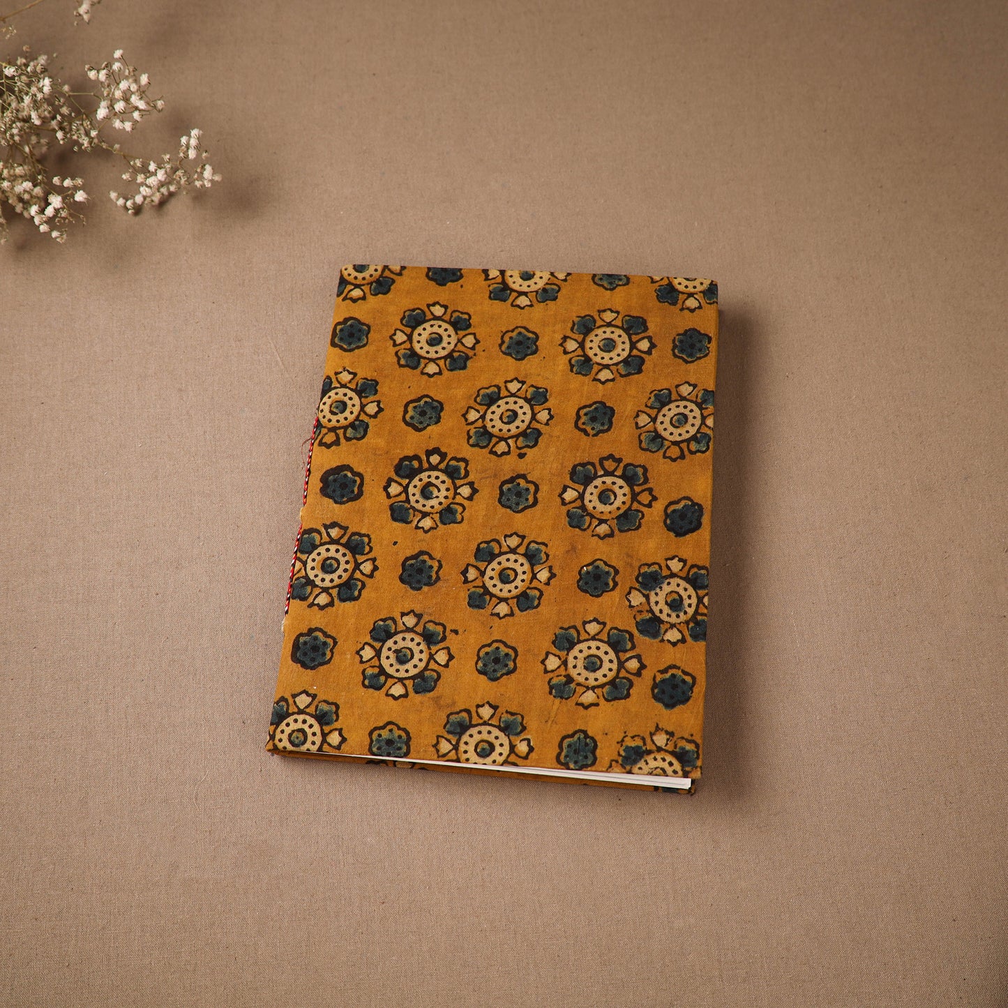 Handmade Paper Notebook in Ajrakh Cover (9 x 7 in) 81