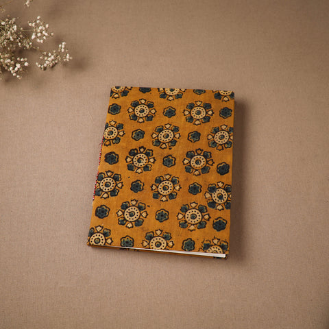 Yellow - Handmade Paper Notebook in Ajrakh Cover (9 x 7 in) 81