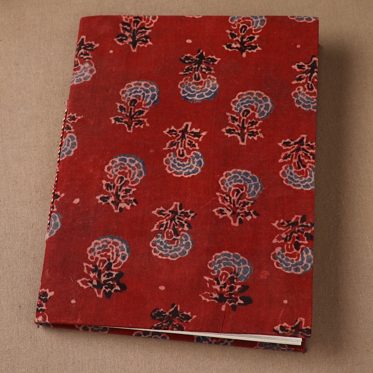 Handmade Paper Notebook in Ajrakh Cover (9 x 7 in) 82