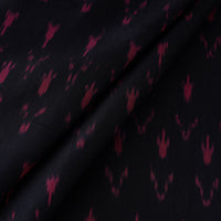 Black - Mercerised Cotton Pochampally Ikat Fabric 06