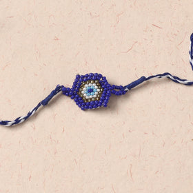 Flower - Handmade Bead Work Evil Eye Rakhi 10