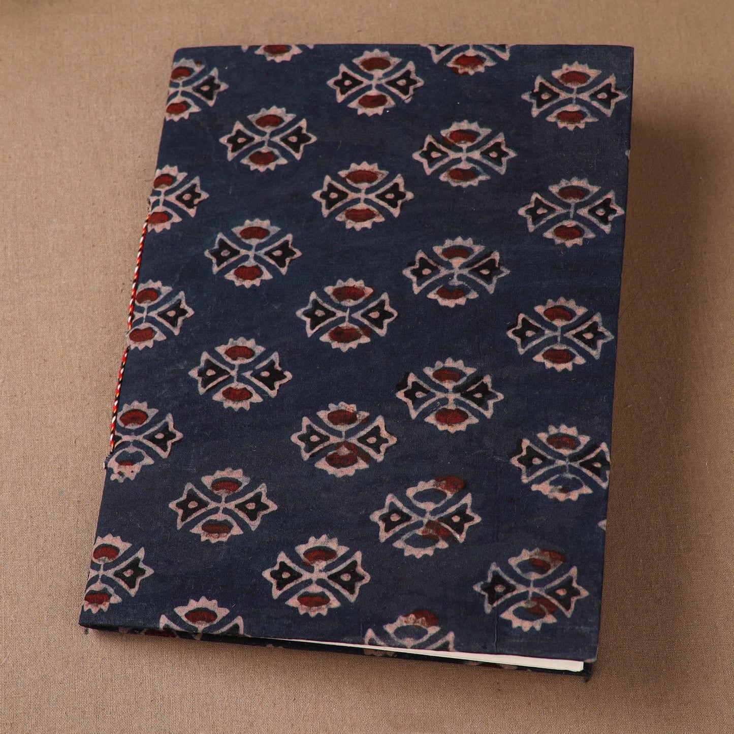 Handmade Paper Notebook in Ajrakh Cover (9 x 7 in) 84
