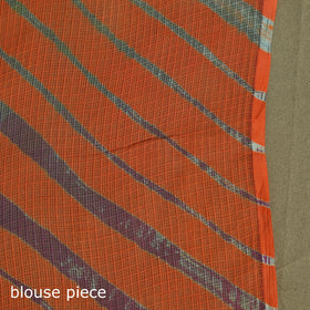  Orange Tie-Dye Kota Doria Cotton Leheriya Saree