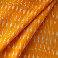 Orange - Mercerised Cotton Pochampally Ikat Fabric 10