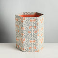  Floral Printed Handcrafted Collapsible Waste Paper Bin 