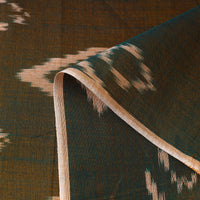 Green - Mercerised Cotton Pochampally Ikat Fabric 11